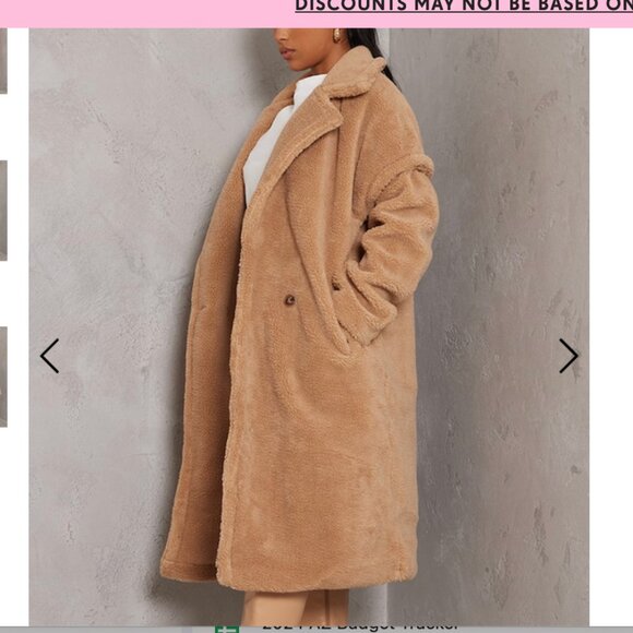 PLT - Camel Teddy Bear Borg Coat NWT - Picture 5 of 5